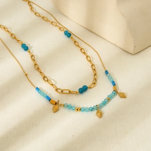 Retro Geometric Stainless Steel   Gold Color Women's Layered Necklaces h5 Picture3