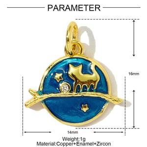 1 Piece Simple Series Cat Stainless Steel Gold Color Women's Pendants h5 Picture2