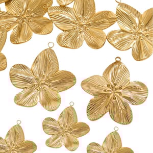 1 Adet Kendin Yap Çiçek Paslanmaz Çelik Kadın Kolye h5 Resim4