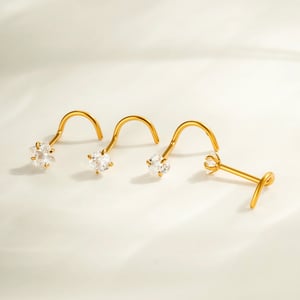 1 Stück exquisiter Zirkon-Nasenstecker für Damen h5 Bild3