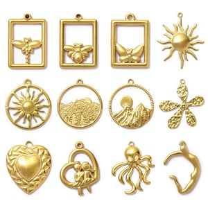 1 Piece Classic Sun Stainless Steel Gold Color Women's Pendants h5 Picture5
