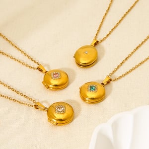 Classic Series Retro Geometric Stainless Steel  women's Pendant Necklaces h5 Picture3