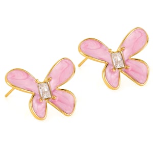 1 Paar Simple Series Daily Animal Edelstahl Goldfarben Damen Ohrstecker h5