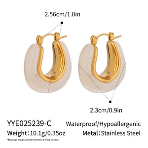 1 Pair Simple U-shaped Hoop Earrings h5