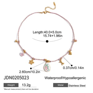 1 Piece Stylish Coconut Tree Stainless Steel Gold Color Women's Pendant Necklaces h5
