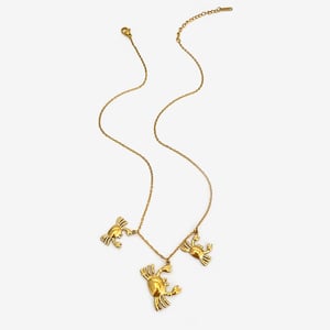 1 Piece Crab Stainless Steel Gold Color Necklace h5
