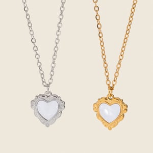 1 Piece Heart Stainless Steel Gold Color Pendant Necklaces h5 Picture4