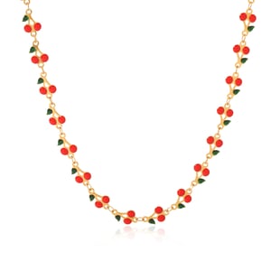 Sweet Plant Stainless Steel  Gold Color  Women's Chain Necklaces h5