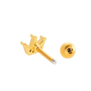 1 Piece Daily Flower Copper Gold Color Zircon Women's Piercings Earrings h5 Picture6