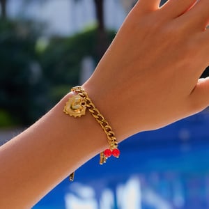 1 Piece Romantic Series Vacation Heart Stainless Steel Gold Color Women's Pendant Necklaces h5 Picture3
