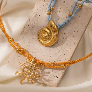 1 Piece Starfish Stainless Steel Gold Color Pendant Necklaces h5 Picture4