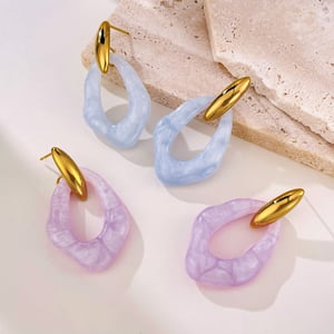 1 Paar Simple Series Tägliche geometrische Edelstahl Gold Farbe Damen Ohrring Sets h5 Bild6