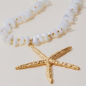 1 Piece Exaggerated Starfish Stainless Steel Gold Color Women's Pendant Necklaces h5 Picture7