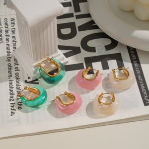 1 Pair Simple U-shaped Hoop Earrings h5 Picture3