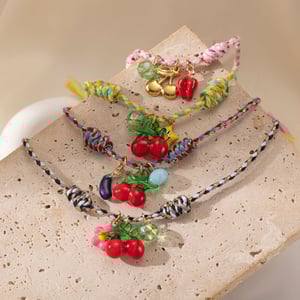 1 Piece Cute Cherry Charm Bracelets h5 Picture2