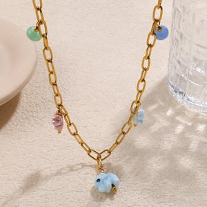 1 Piece Oceanic Stainless Steel Gold Color Pendant Necklace h5 Picture4