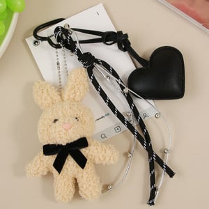 Cute Plush Rabbit Polyester Women's Bag Charms h5 Picture3