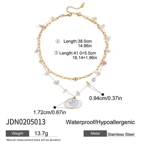 1 Piece Tropical Fish Stainless Steel Gold Color Women's Pendant Necklaces h5 Picture2