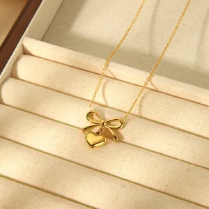 Sweet Heart Stainless Steel  Gold Color  Women's Pendant Necklaces h5 Picture2