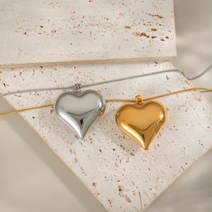1 Piece Simple Heart Stainless Steel Gold Color Pendant Necklace h5 Picture2