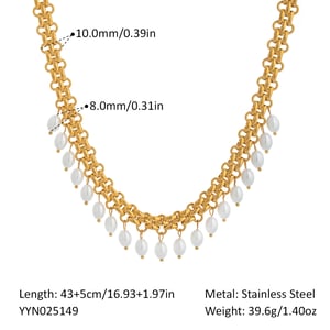 1 Piece Stainless Steel Gold Color Pendant Necklaces h5