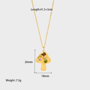 1 Pair Luxurious Series Retro Plant Stainless Steel Women's Pendant Necklaces h5 