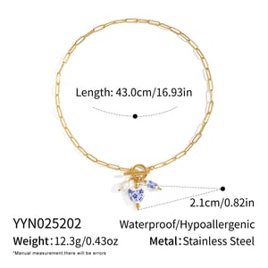 1 Piece Ceramic Flower Stainless Steel Gold Color Pendant Necklace h5