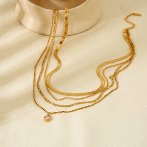 1 Pair Luxurious Series Classic Geometric Stainless Steel   Women's Necklaces h5 Picture4