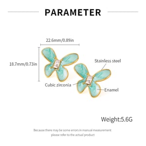 1 Paar Simple Series Daily Animal Edelstahl Goldfarben Damen Ohrstecker h5 Bild7