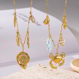 1 Piece Oceanic Stainless Steel Gold Color Pendant Necklaces h5 Picture4