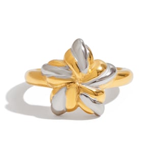 1 Piece Personality Star Stainless Steel Gold Color Women's Adjustable Rings h5 Picture7