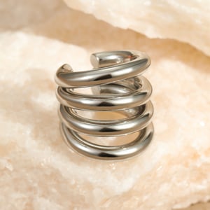 Simple Series Daily Geometric Stainless Steel  Women's Ear Cuffs h5 Picture4