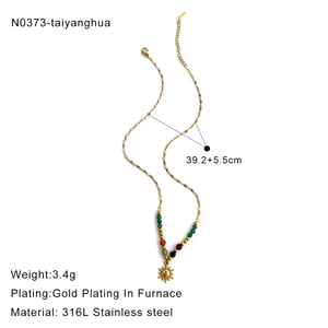 1 Piece Stainless Steel Gold Color Pendant Necklace h5 Picture2