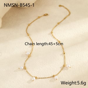 Sweet Flower Stainless Steel Gold Color Women's Pendant Necklaces h5