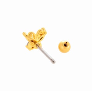 1 Piece Delicate Butterfly Copper Gold Color Zircon Women's Piercings Earrings h5 Picture6