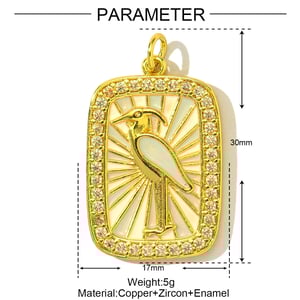 1 Piece DIY Animal Stainless Steel Gold Color Women's Pendants h5 Picture2