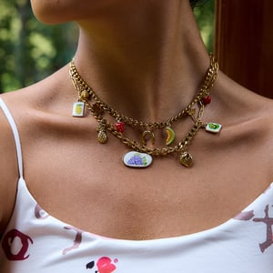1 Stück romantische Früchte Edelstahl Gold Farbe Damen Anhänger Halsketten h5 Bild3