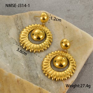 Luxurious Series Elegant Geometric Stainless Steel  Women's Dangle Earrings h5