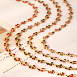Sweet Plant Stainless Steel  Gold Color  Women's Chain Necklaces h5 Picture7