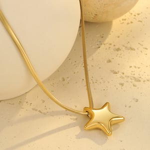 Simple Heart Stainless Steel   Gold Color  Women's Pendant Necklaces h5 Picture4