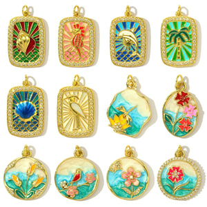 1 Piece DIY Animal Stainless Steel Gold Color Women's Pendants h5 Picture4