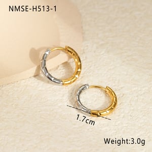 Simple Series Daily Geometric Stainless Steel Women's Hoop Earrings h5