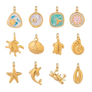 1 Piece Oceanic Stainless Steel Gold Color DIY Pendant h5 Picture5