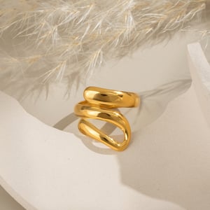 1 Piece Stainless Steel Gold Color Minimalist Ring h5 Picture3