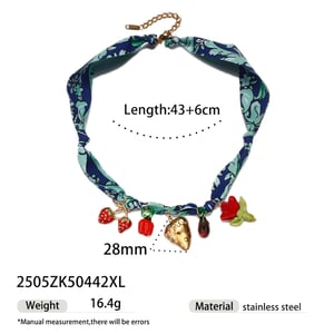 1 Piece Scarf Cute Fruit Pendant Necklaces h5