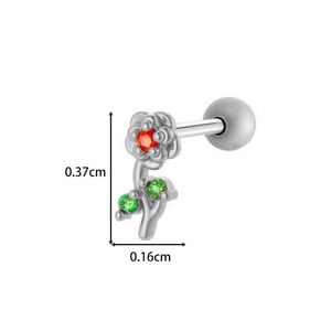 1 Piece Designable Swing Copper Gold Color Zircon Women's Piercings Earrings h5 Picture2