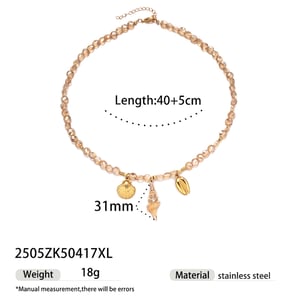 1 Piece Ceramics Charm Beaded Necklaces h5
