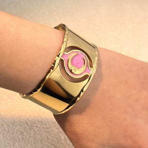 1 Piece Moon Stainless Steel Gold Color Bangle h5 Picture3