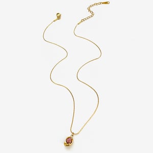 1 Piece Stainless Steel Gold Color Natural Stone Pendant Necklace h5