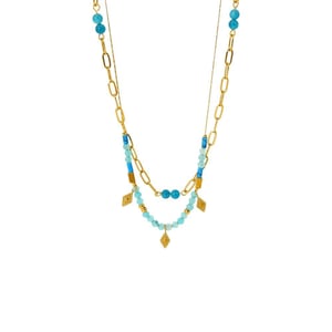 Retro Geometric Stainless Steel   Gold Color Women's Layered Necklaces h5 Picture5